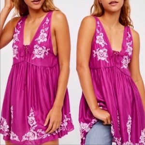 Free People Embroidered Aida Slip